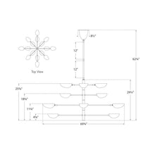 Load image into Gallery viewer, Graphic Grande Chandelier - line drawing.
