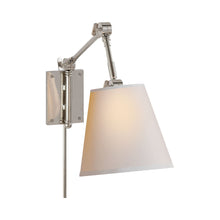 Load image into Gallery viewer, Graves Pivoting Wall Light in Polished Nickel.
