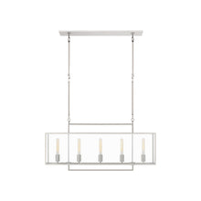 Load image into Gallery viewer, Halle Linear Pendant Light in Polished Nickel (Medium).
