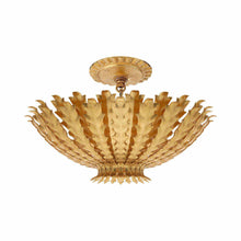 Load image into Gallery viewer, Hampton Semi Flush Ceiling Light in Gild.
