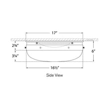 Load image into Gallery viewer, Hicks Flush Mount Ceiling Light - line drawing.
