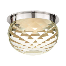 Load image into Gallery viewer, Hillam Solitaire LED Flushmount Ceiling Light in Polished Nickel.
