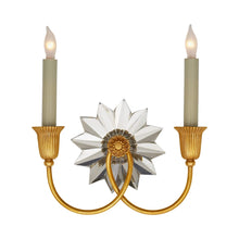 Load image into Gallery viewer, Huntingdon Double Wall Light in Hand-Rubbed Antique Brass.
