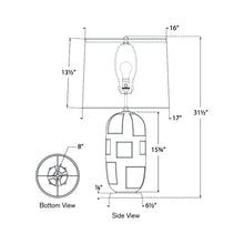 Load image into Gallery viewer, Incasso LED Table Lamp - line drawing.
