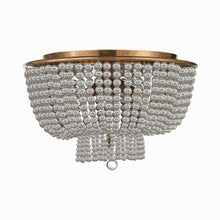 Load image into Gallery viewer, Jacqueline Flush Mount Ceiling Light in Hand-Rubbed Antique Brass/Clear Glass.
