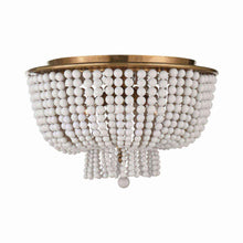 Load image into Gallery viewer, Jacqueline Flush Mount Ceiling Light in Hand-Rubbed Antique Brass/White Acrylic.
