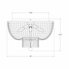 Load image into Gallery viewer, Jacqueline Flush Mount Ceiling Light - line drawing.
