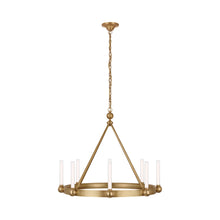 Load image into Gallery viewer, Jeffery LED Ring Chandelier in Hand-Rubbed Antique Brass (Medium).
