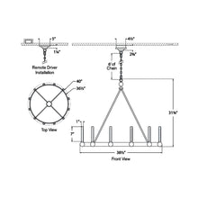 Load image into Gallery viewer, Jeffery LED Ring Chandelier - line drawing.
