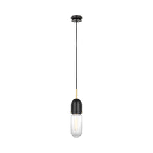 Load image into Gallery viewer, Junio LED Mini Pendant Light in Bronze/Brass/Clear Glass.
