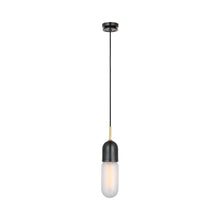 Load image into Gallery viewer, Junio LED Mini Pendant Light in Bronze/Brass/Frosted Glass.
