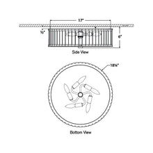 Load image into Gallery viewer, Kean LED Flush Mount Ceiling Light - line drawing.
