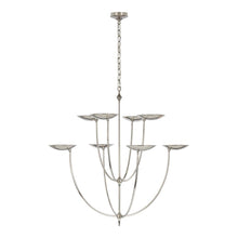 Load image into Gallery viewer, Keira LED Chandelier in Matte White/Hand-Rubbed Antique Brass (X-Large).
