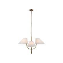 Load image into Gallery viewer, Kinsley LED Chandelier in Soft Brass (1-Tier).
