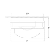 Load image into Gallery viewer, Launceton LED Flush Mount Ceiling Light - line drawing.
