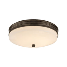 Load image into Gallery viewer, Launceton Round LED Flush Mount Ceiling Light in Bronze (Small).
