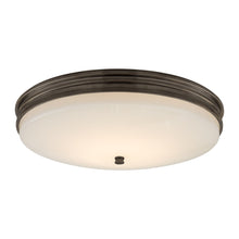 Load image into Gallery viewer, Launceton Round LED Flush Mount Ceiling Light in Bronze (Medium).
