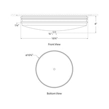 Load image into Gallery viewer, Launceton Round LED Flush Mount Ceiling Light - line drawing.
