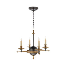Load image into Gallery viewer, Leaf and Arrow Chandelier in Bronze/Antique-Burnished Brass (Small).
