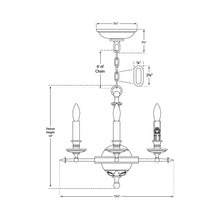 Load image into Gallery viewer, Leaf and Arrow Chandelier - line drawing.
