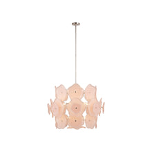 Load image into Gallery viewer, Leighton Chandelier in Polished Nickel/Blush (Large).
