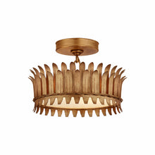 Load image into Gallery viewer, Leslie LED Semi Flush Mount Ceiling Light in Gilded Iron (Small).
