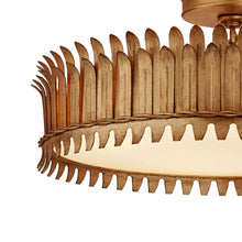 Load image into Gallery viewer, Leslie LED Semi Flush Mount Ceiling Light in Detail.
