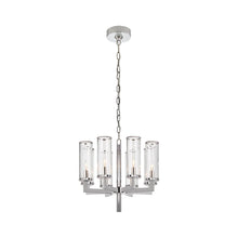 Load image into Gallery viewer, Liaison Chandelier in Single/Polished Nickel/Clear.
