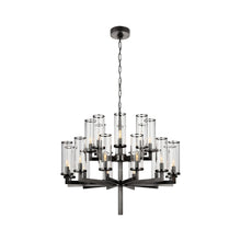 Load image into Gallery viewer, Liaison Chandelier in Double/Bronze/Clear.
