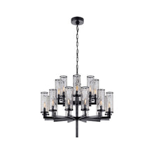 Load image into Gallery viewer, Liaison Chandelier in Double/Bronze/Crackle.
