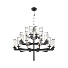 Load image into Gallery viewer, Liaison Chandelier in Triple/Bronze/Clear.
