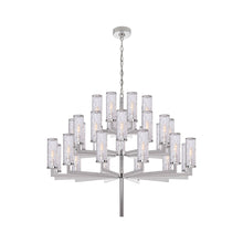 Load image into Gallery viewer, Liaison Chandelier in Triple/Polished Nickel/Crackle.
