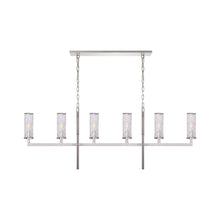 Load image into Gallery viewer, Liaison Linear Pendant Light in Polished Nickel/Crackle.
