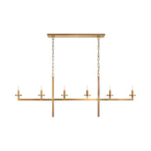 Load image into Gallery viewer, Liaison Linear Pendant Light in Antique-Burnished Brass/No Option.

