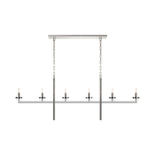 Load image into Gallery viewer, Liaison Linear Pendant Light in Polished Nickel/No Option.
