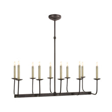 Load image into Gallery viewer, Linear Branched Chandelier in Bronze/Without Shade.
