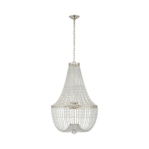 Linfort Basket Chandelier in Polished Nickel.