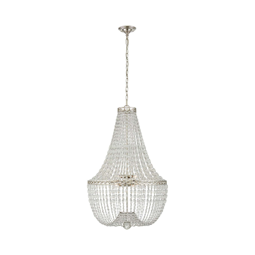 Linfort Basket Chandelier in Polished Nickel.