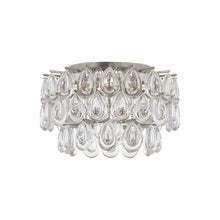 Load image into Gallery viewer, Liscia Flush Mount Ceiling Light in Burnished Silver Leaf (Small).

