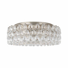 Load image into Gallery viewer, Liscia Flush Mount Ceiling Light in Burnished Silver Leaf (Large).
