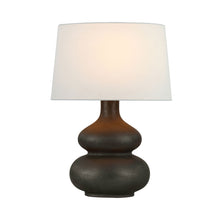 Load image into Gallery viewer, Lismore Table Lamp in Stained Black Metallic.
