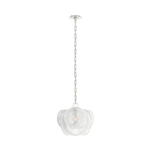 Load image into Gallery viewer, Loire Chandelier in Polished Nickel/White (Petite).
