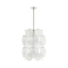 Load image into Gallery viewer, Loire Chandelier in Polished Nickel/White (Medium).
