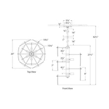 Load image into Gallery viewer, Loire Chandelier - line drawing.
