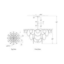 Load image into Gallery viewer, Loire Chandelier - line drawing.
