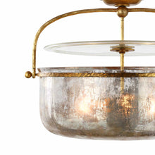 Load image into Gallery viewer, Lorford Semi Flush Mount Ceiling Light in Detail.
