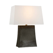 Load image into Gallery viewer, Lucera LED Table Lamp in Stained Black Metallic.
