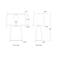 Load image into Gallery viewer, Lucera LED Table Lamp - line drawing.
