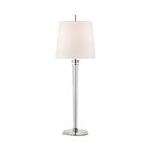 Load image into Gallery viewer, Lyra Buffet Table Lamp in Polished Nickel/Crystal.
