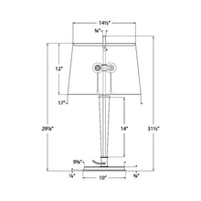 Load image into Gallery viewer, Lyra Table Lamp - line drawing.
